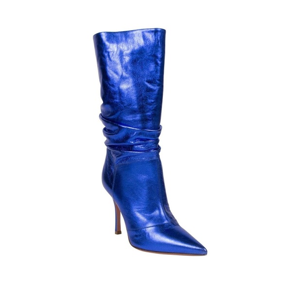 Amina Muaddi Shoes - NIB AMINA MUADDI Metallic blue boots